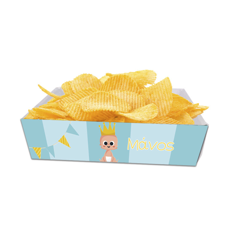 Κουτάκια για πατατάκια 1st Birthday Αγόρι με όνομα 8τμχ/ 15cmx10cmx4cm