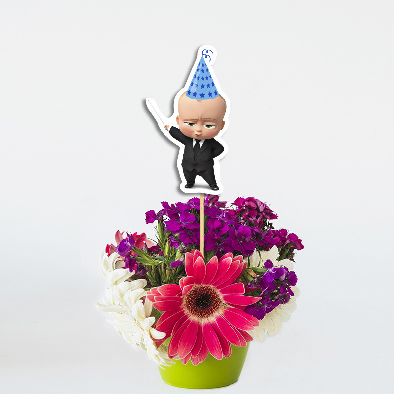 Διακοσμητικό Τοππερ Baby Boss χάρτινο για το τραπέζι/ 20cm