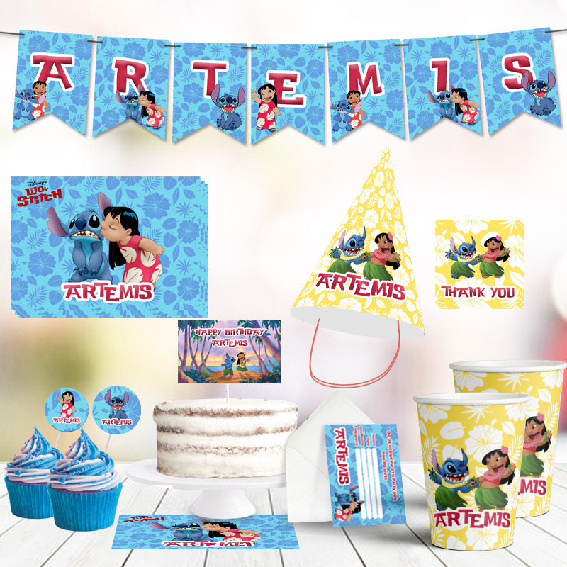 Σετ πάρτυ με όνομα Lilo & Stitch XL/8 ατόμων