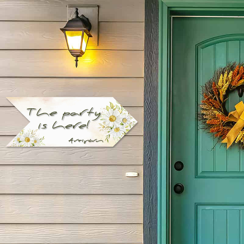 Ξύλινη Πινακίδα Μαργαρίτα με όνομα βελάκι/40cm*15cm