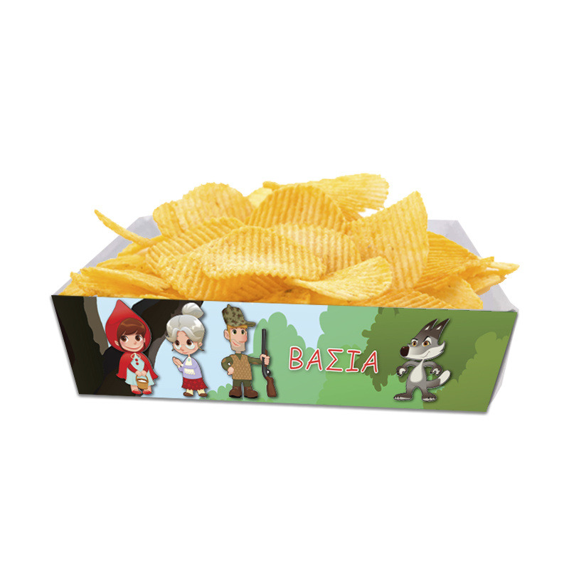 Κουτάκια για πατατάκια Κοκκινοσκουφίτσα με όνομα 8τμχ/ 15cmx10cmx4cm