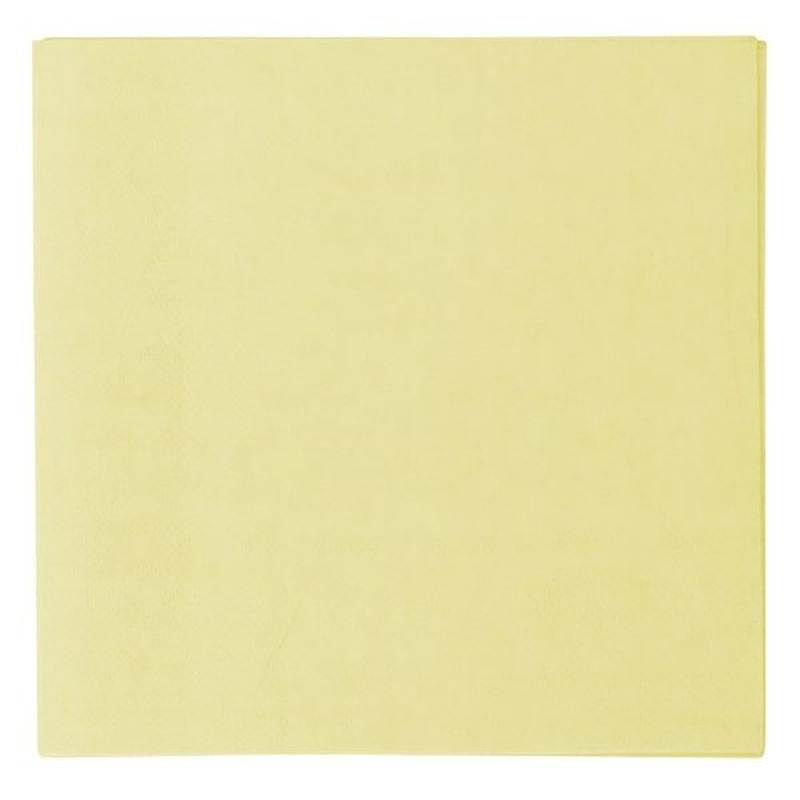Χαρτοπετσέτες φαγητού 3φύλλες Vert Decor 33x33cm Yellow - Κίτρινο Παστέλ /20 τεμ