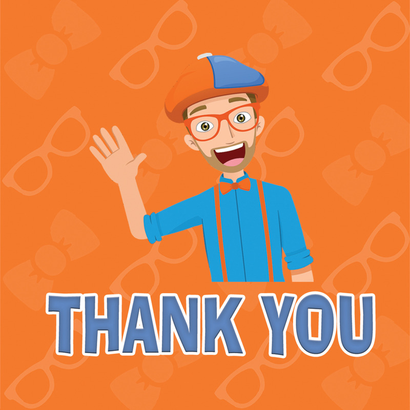 Σουβέρ χάρτινο Blippi / 8τμχ