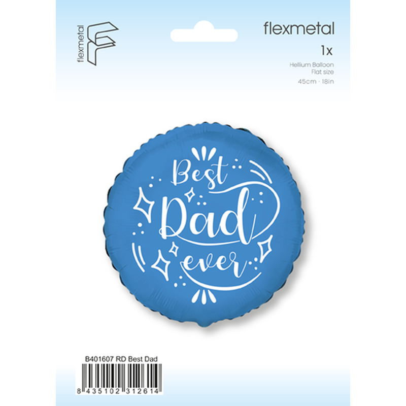 Μπαλόνι Φοιλ 18 Best Dad Ever 45 εκ - μπαμπά - Συσκευασμένο