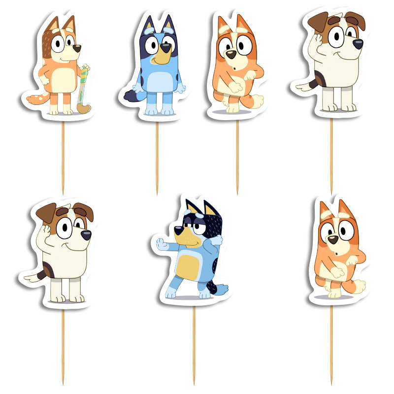 Cupcake toppers Bluey 10cm / 8τμχ
