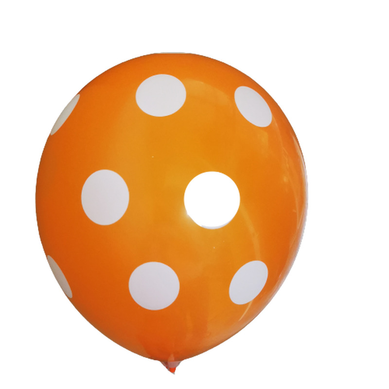 Μπαλόνια Pastel R100 Πουά Πορτοκαλί /25 τεμ