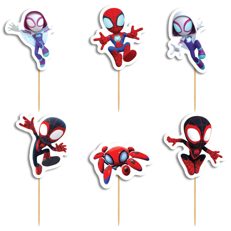 Cupcake toppers Spidey 10cm / 8τμχ