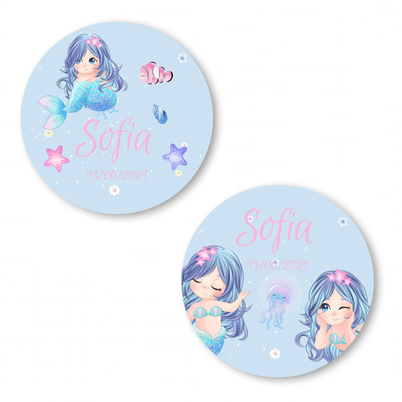 Αυτοκόλλητα με όνομα Γοργόνα / 2τμχ