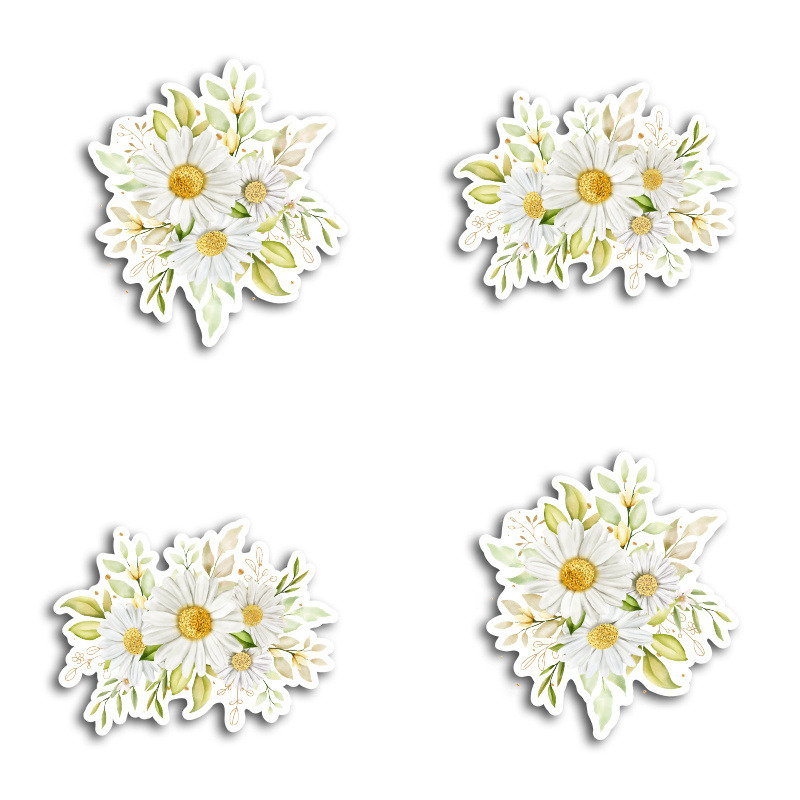 Αυτοκόλλητα Μαργαρίτα 10cm / 8τμχ