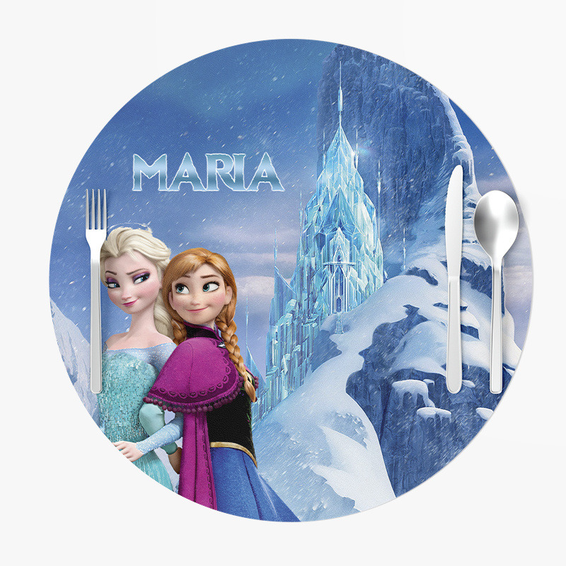 Σουπλά Χάρτινα στρογγυλά με όνομα Frozen 27cm