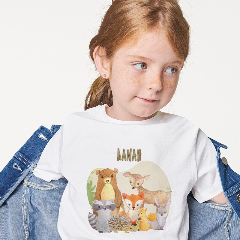 Παιδικό T-shirt Ζωάκια Δάσους για κορίτσι με όνομα