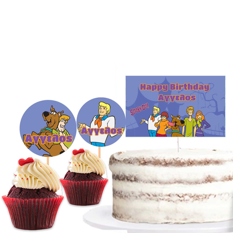 Διακόσμηση τούρτας Scooby-Doo & cupcake toppers