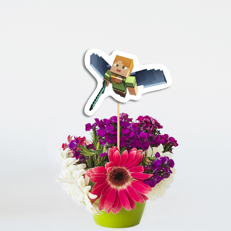 Χάρτινο διακοσμητικό Τοππερ Minecraft/ 20cm