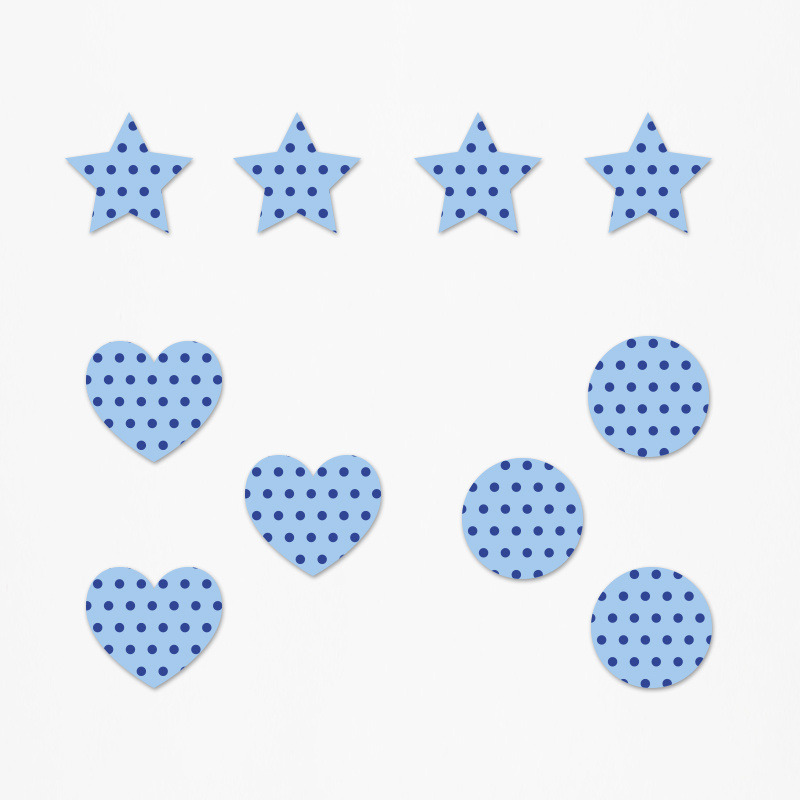 Ξύλινα διακοσμητικά Μάτι Αγόρι Pattern mix/ 10τμχ(2cm)