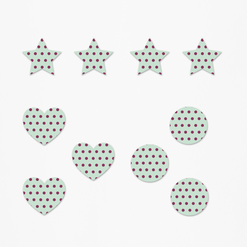 Ξύλινα διακοσμητικά Αερόστατο Pattern mix/ 10τμχ(2cm)