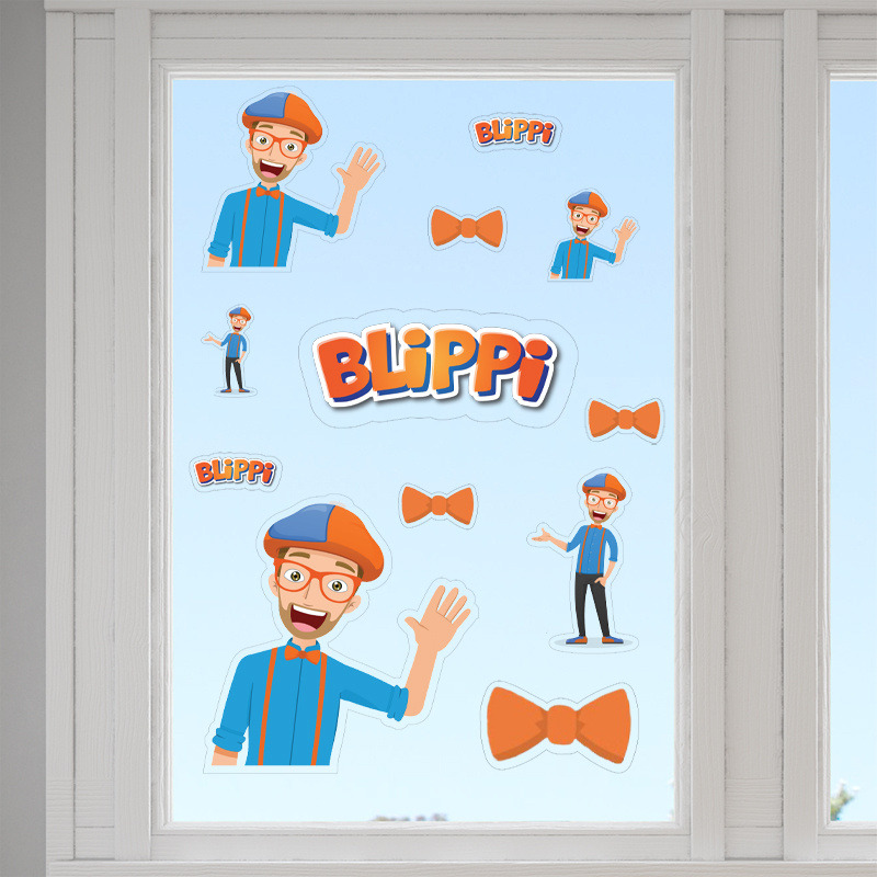 Αυτοκόλλητα τζαμιού Blippi /10 τμχ