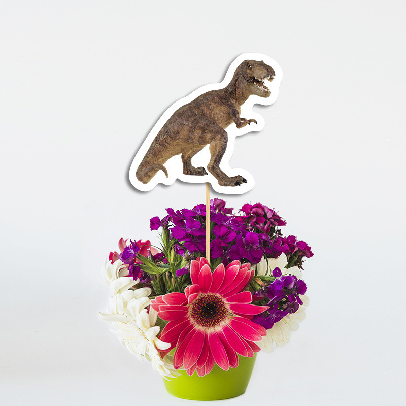 Διακοσμητικό Τοππερ T-Rex χάρτινο για τον Μπουφέ/ 20cm