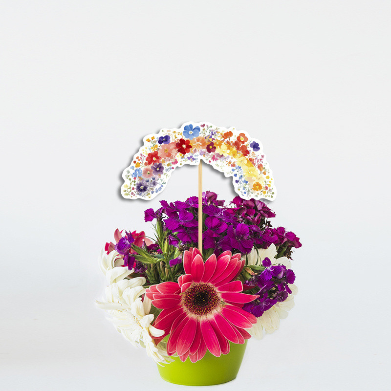 Διακοσμητικό Topper Floral χάρτινο 20cm