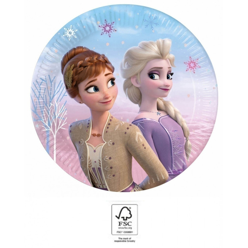 Πιάτα χάρτινα γλυκού Frozen 20cm/8τεμ