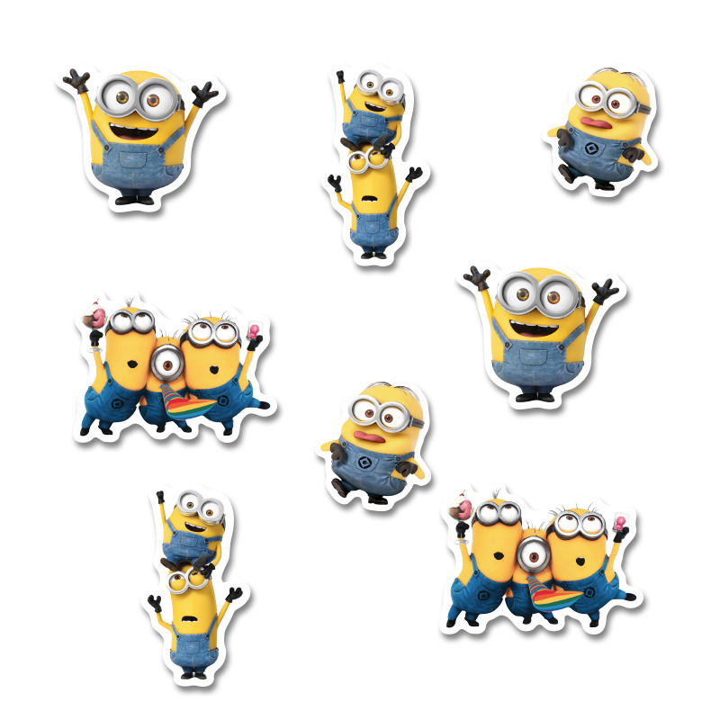 Αυτοκόλλητα Minions 5cm / 8τμχ