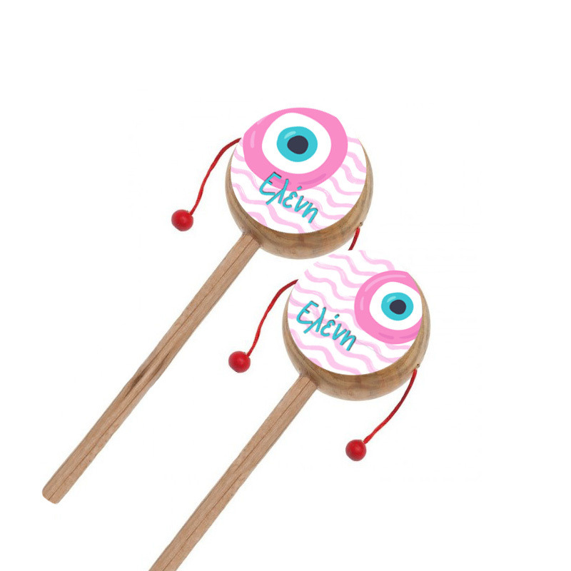 Ξύλινο Τυμπανάκι με όνομα Μάτι Κορίτσι