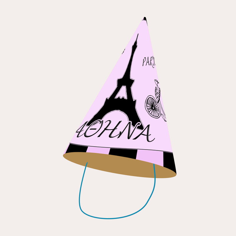 Καπελάκια πάρτυ με όνομα Paris / 8τμχ