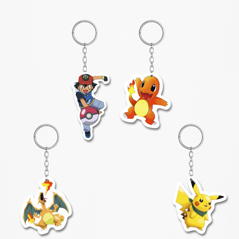 Ξύλινα Μπρελόκ Pokemon 5cm/ 4τμχ