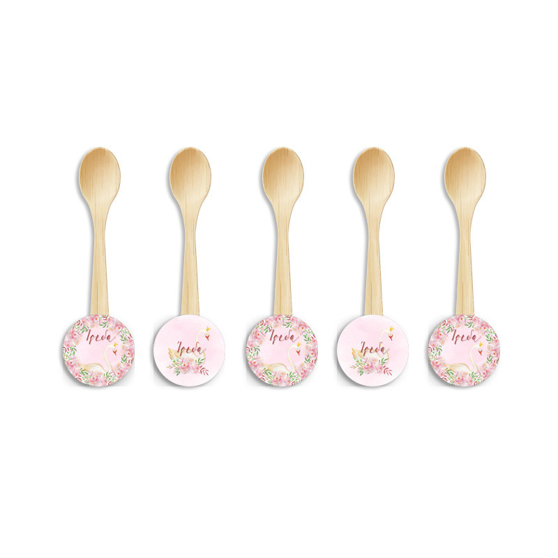 Ξύλινα Κουταλάκια με όνομα Κύκνος / 8τμχ