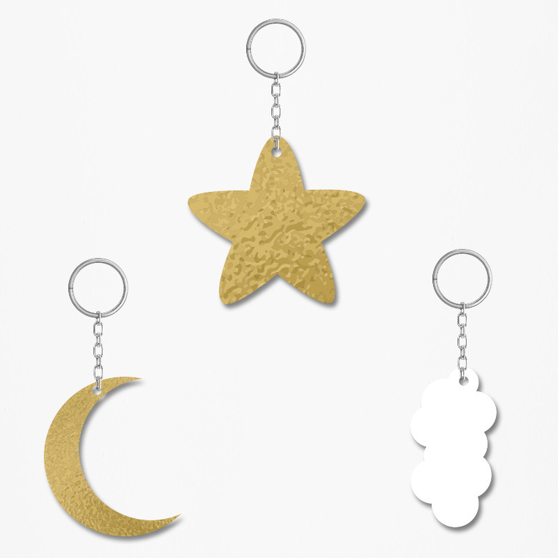 Ξύλινα Μπρελόκ Little Star 5cm/ 4τμχ