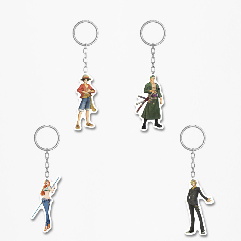 Ξύλινα Μπρελόκ One Piece 5cm/ 4τμχ