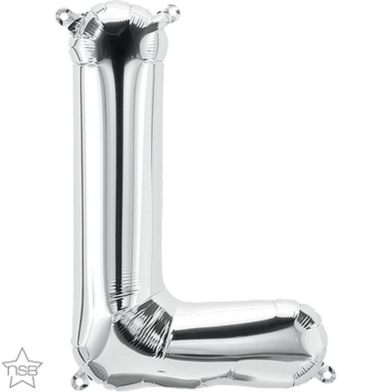 Μπαλόνι Φοιλ Μίνι Γράμμα L Ασημί 41εκ