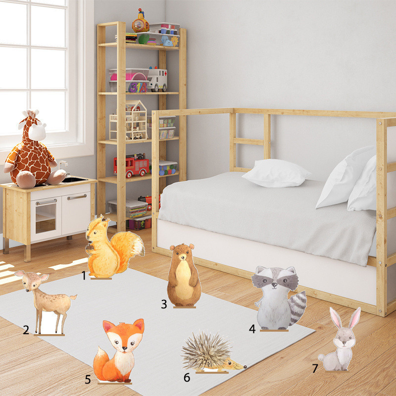 Διακοσμητική φιγούρα Ζωάκια Δάσους 20cm Ξύλινη με βάση/1 τμχ