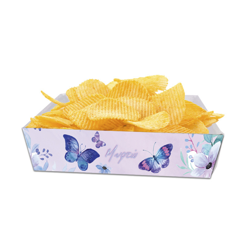Κουτάκια για πατατάκια Πεταλούδες με όνομα 8τμχ/ 15cmx10cmx4cm