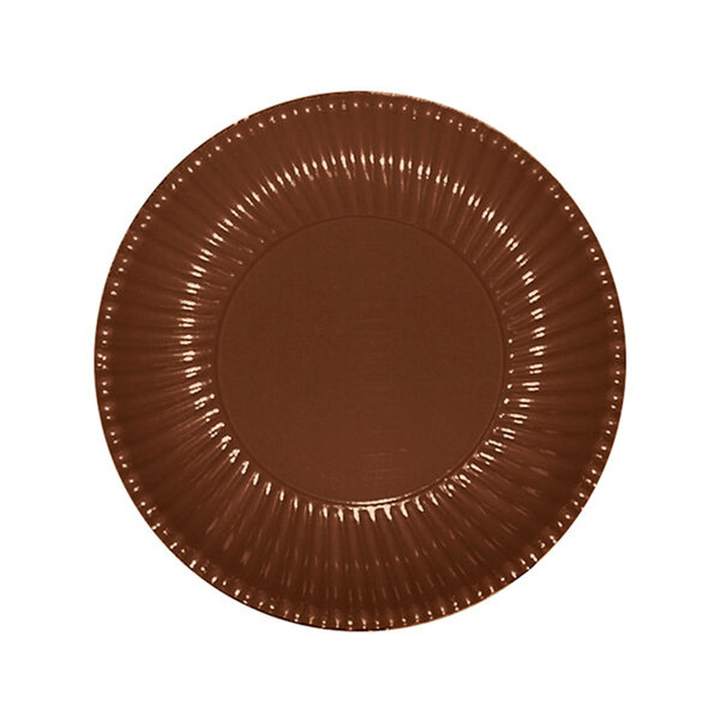 Πιάτα χάρτινα γλυκού Καφέ / 10 τεμ