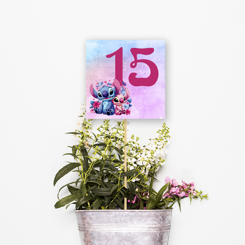 Αρίθμηση τραπεζιού Stitch & Angel τετράγωνο