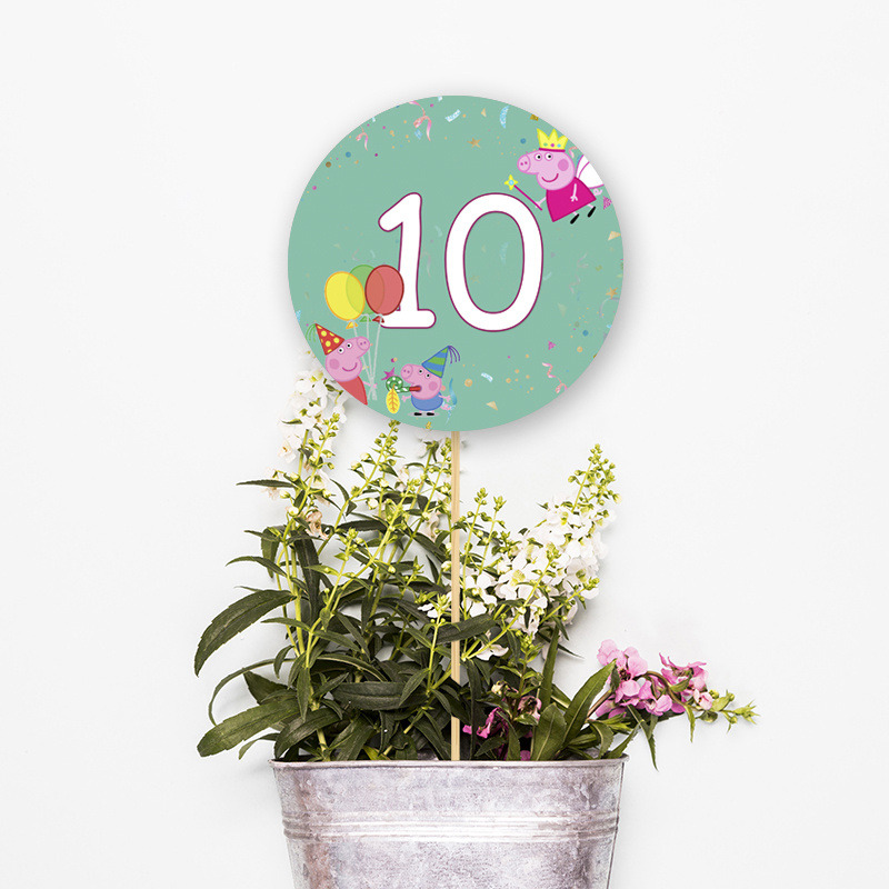 Αρίθμηση τραπεζιού Peppa Pig κύκλος 13cm