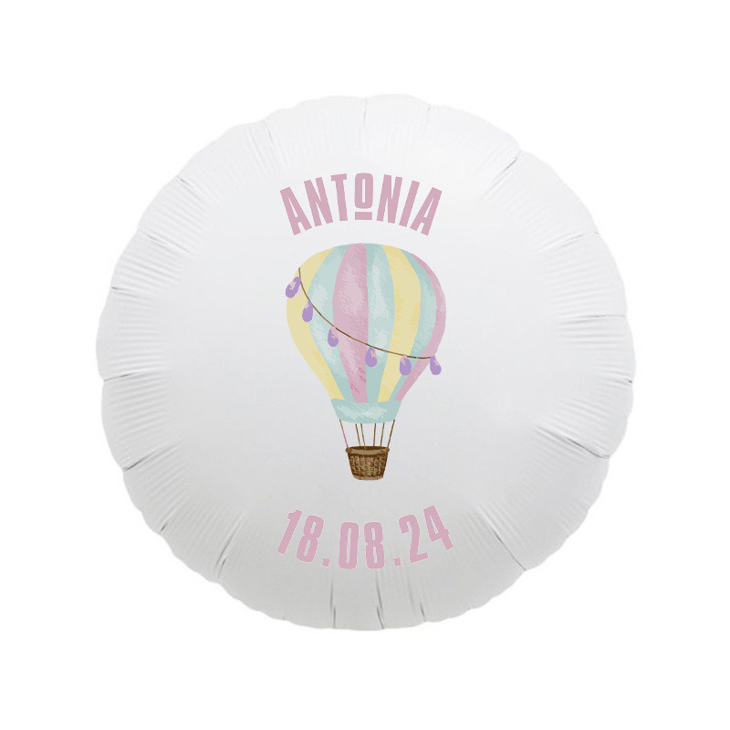 Μπαλόνι Βάπτισης Αερόστατο με όνομα/43cm