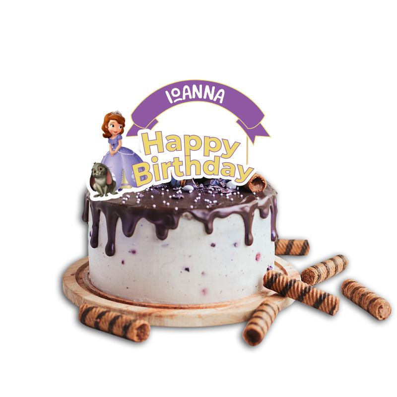Topper Τούρτας Πριγκίπισσα Σοφία με όνομα