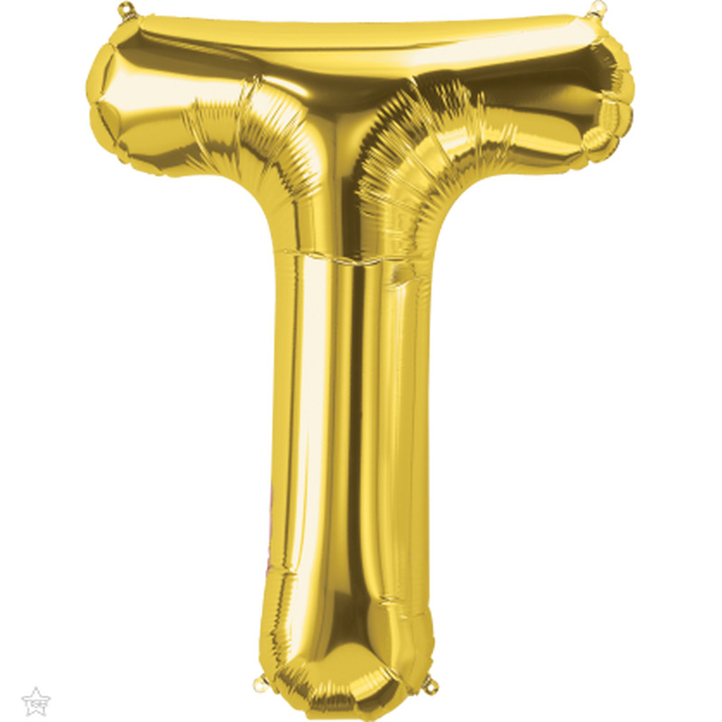 Μπαλόνι Φοιλ Γράμμα  T  Χρυσό 34/ 86εκ
