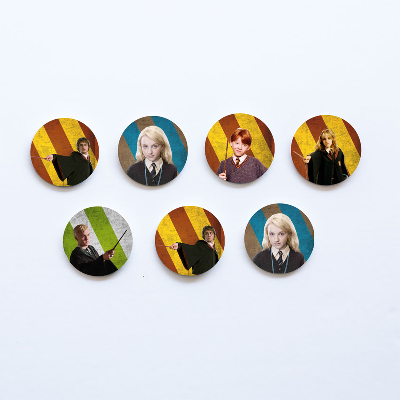 Ξύλινες Κονκάρδες Harry Potter / 8τμχ