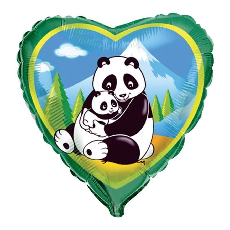Μπαλόνι Φοιλ Καρδιά Πάντα / 46 εκ Panda Ασυσκεύαστο