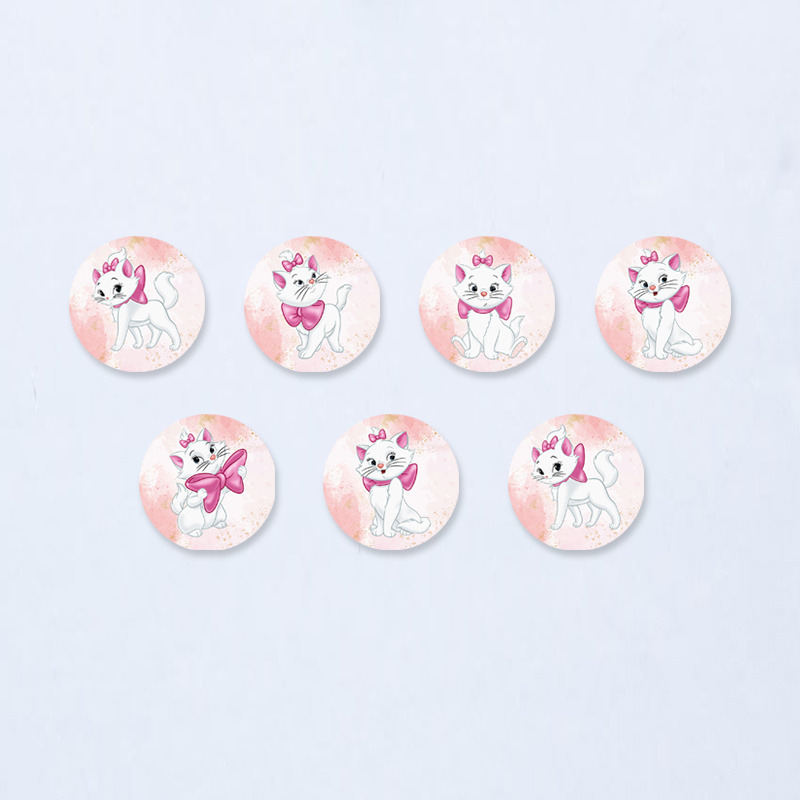 Ξύλινες Κονκάρδες Αριστόγατες Μαρί / 8τμχ