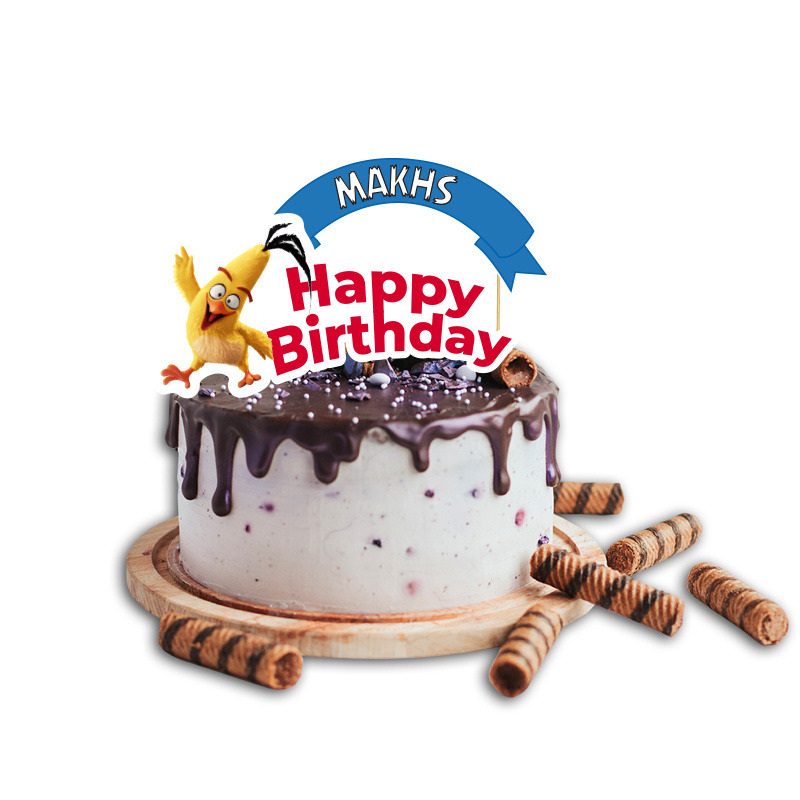 Topper Τούρτας Angry Birds με όνομα