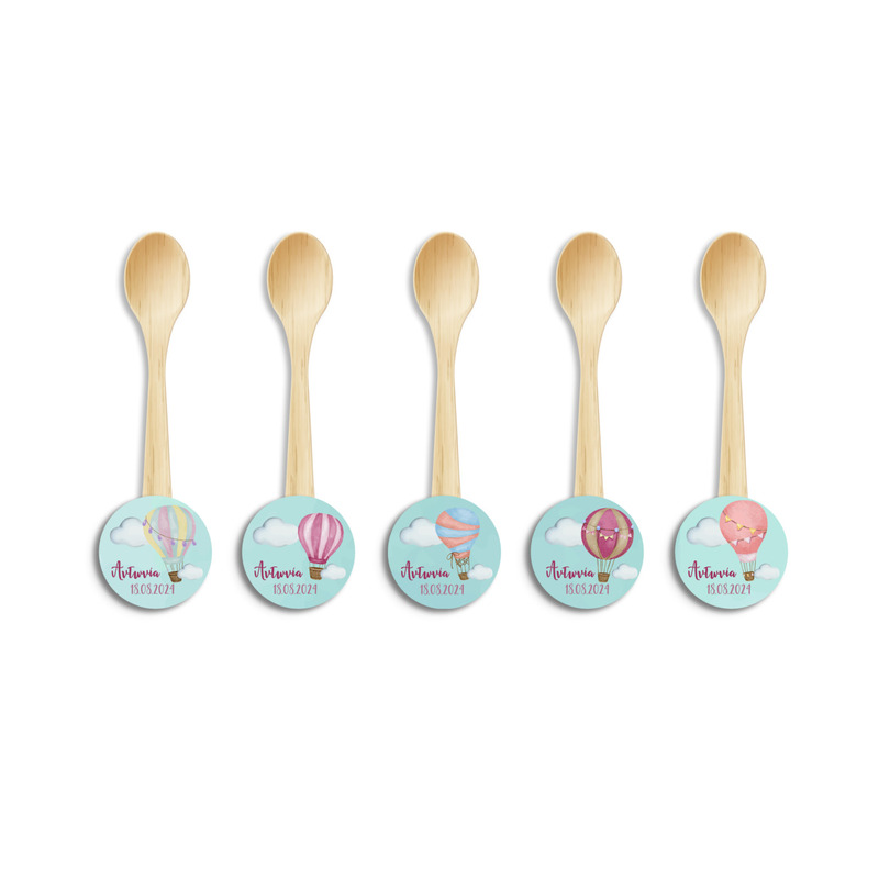 Ξύλινα Κουταλάκια με όνομα Αερόστατο / 8τμχ