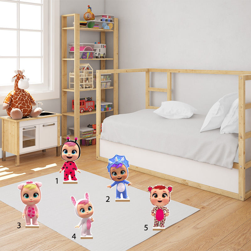 Διακοσμητική φιγούρα Κλαψουλίνια 20cm Ξύλινη με βάση/1 τμχ