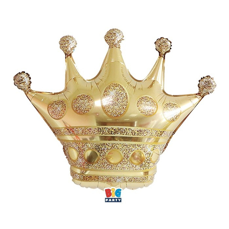 Μπαλόνι Φοιλ Σχήμα Κορώνα Χρυσό - Gold / 90 x 100 εκ