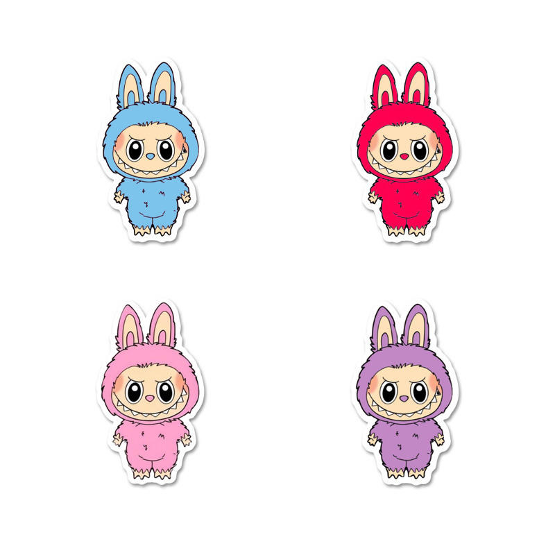 Αυτοκόλλητα Labubu 10cm / 8τμχ