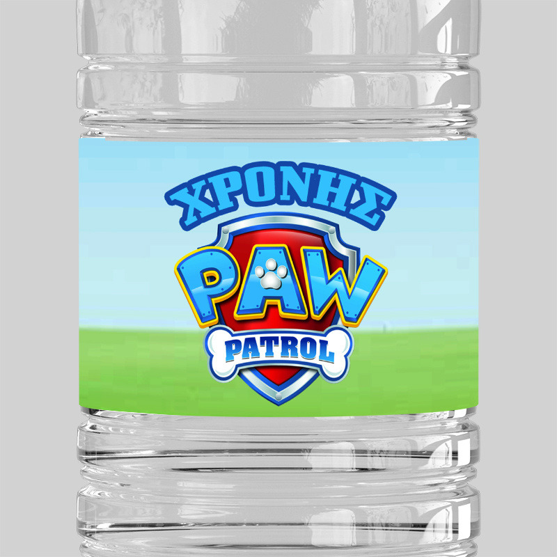 Ετικέτες νερού με όνομα Paw Patrol / 8 τμχ