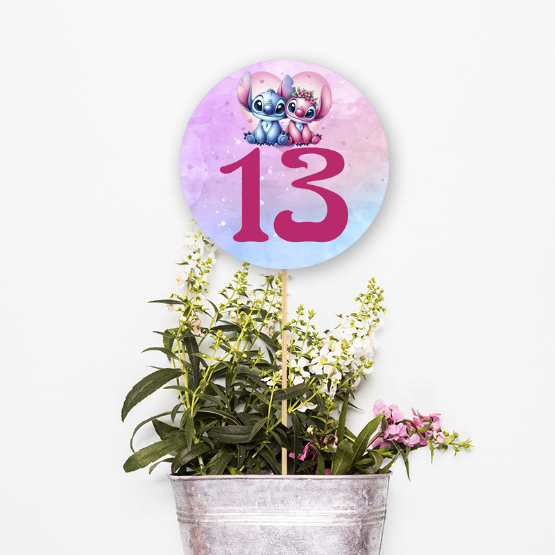 Αρίθμηση τραπεζιού Stitch & Angel κύκλος 13cm
