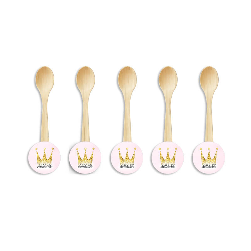 Ξύλινα Κουταλάκια με όνομα Κορώνα / 8τμχ